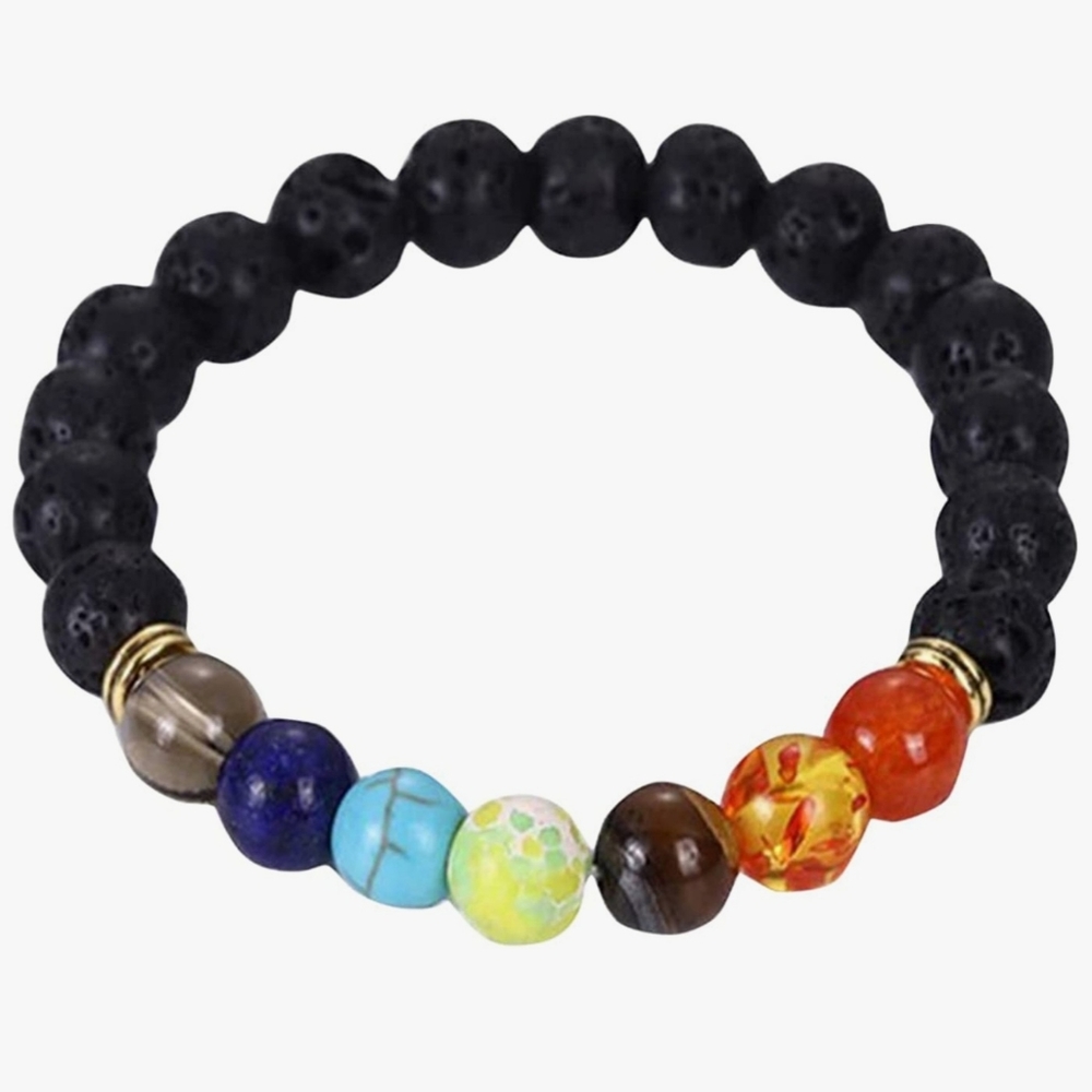Chakra Bracelet for Women Reiki Healing Crystals Yoga Beads Stretch Bracelet